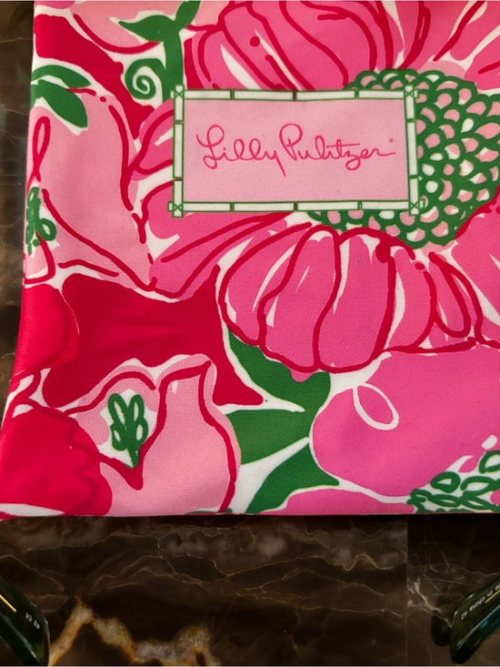 Lilly Pulitzer Pink & Green Floral Sunglasses with Pouch